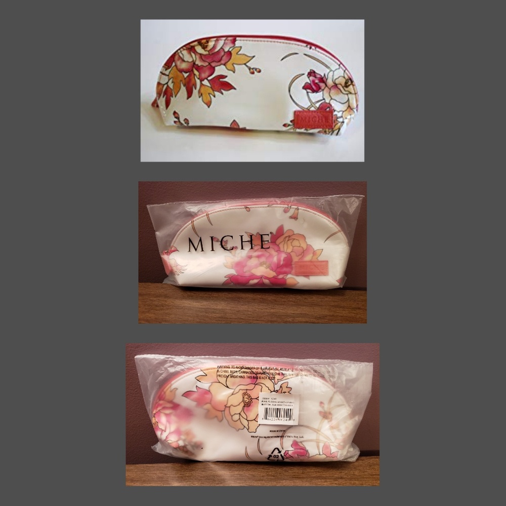 Pink Floral Makeup Bag